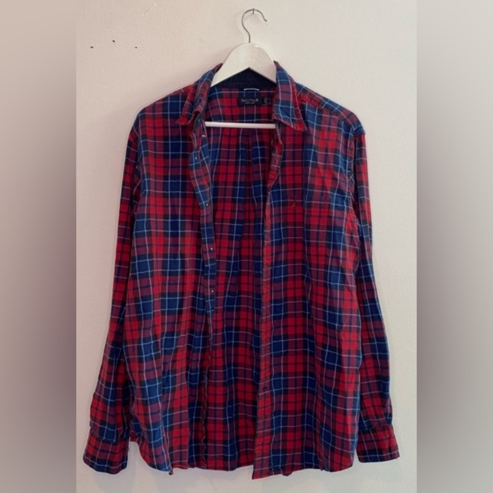 Nautica Classic Red and Blue Checkered Shirt